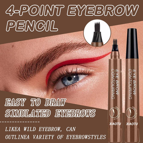 3PCS Eyebrow Microblading Pen,Eyebrow Pencil with a Micro-Fork Tip Applicator,Long Lasting Waterproof Brow Tattoo Pen,Smudge-Proof Eye Brow Pencils for Women,Dark Brown