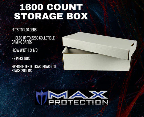 (10) Shoe 2 Row Storage Boxes (1600 Ct.) - Cardboard Storage Box - Baseball, Football, Basketball, Hockey, Nascar, Sportscards, Gaming & Trading Cards Collecting Supplies by MAX PRO