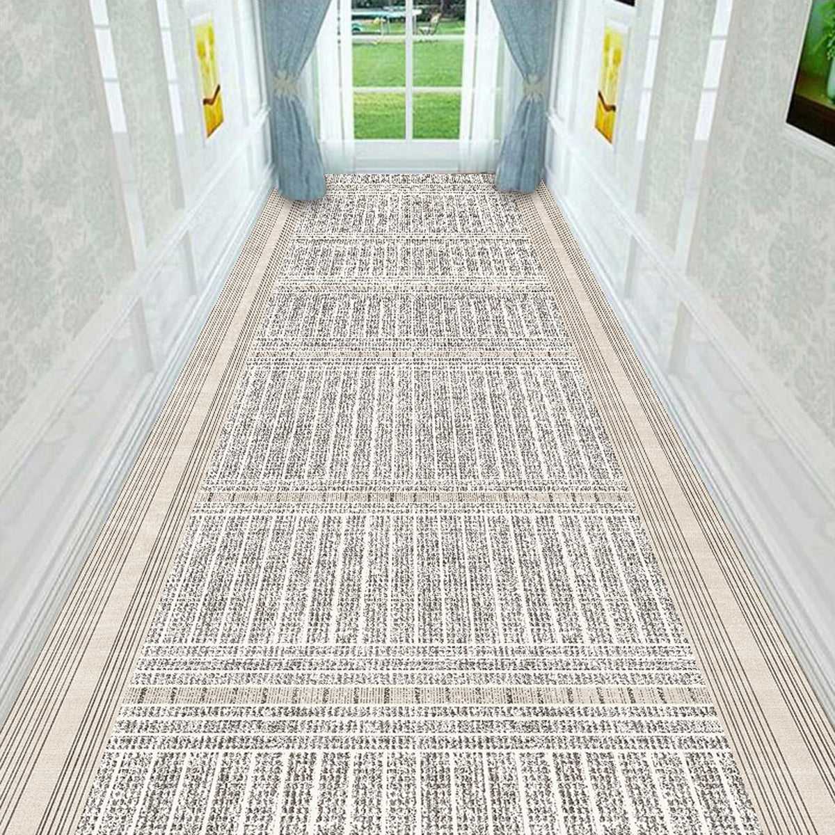 AZMANI Runner Rugs, Carpet Runner 100cm 1.5m 2m 250cm 300cm 4m 5m 6m Extra Long Carpets, Contemporary Passage Runner Rug for Hallway, 0.8m x 3m