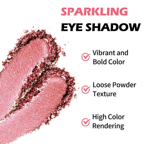 Boobeen Roll-on Shimmer Eyeshadow Powder, Glitter Eye Shadow Stick for Eye Makeup, Metallic Creamy Eye Shadow Powder for Eyes Highlighter Brightener