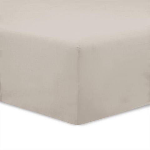Vision Fitted sheet, 100% cotton, beige, 160 x 200 cm
