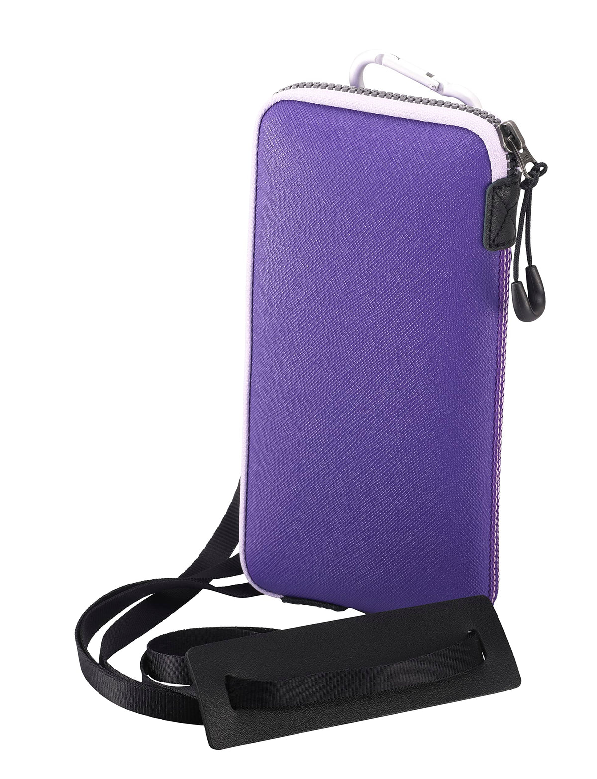 OneJoy Phone Purse case with Lanyard, Cell Phone Crossbody for Women, Neoprene Phone Pouch for Galaxy s23 Ultra Case Carrying with Clip & Puller, Phone Bag for iPhone, XL Size [Purple]