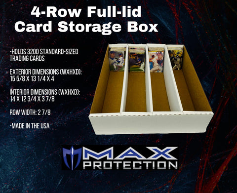 (10) 3200 Count Corrugated Cardboard Storage Boxes by Max Pro for Baseball, Football, Basketball, Hockey, Nascar, Sportscards, Gaming & Trading Cards Collecting Supplies FULL LID