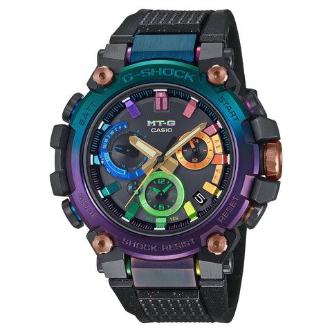 G-Shock Casio MT-G Nebula Rainbow Ion-Plating Chronograph Limited Edition Watch 51.9mm - MTGB3000DN1A, Black, Modern