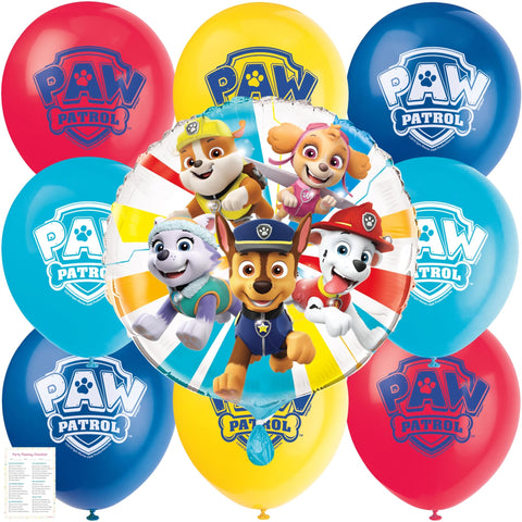 Unique Paw Patrol Balloons Set - Paw Patrol Latex Balloons & Foil Balloon, Checklist - Paw Patrol Party Decorations, Chase & Skye Paw Patrol Birthday Decorations
