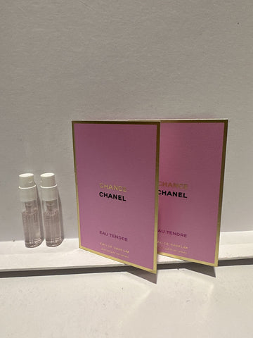 Set of 2 - Chance Eau Tendre for Women, Eau De Parfum Spray 0.05oz/1.5ml Vial Sampler
