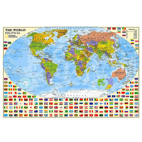PAYOHTO Political World Map Jigsaw Puzzle 1000 Pieces for Adults Kids or Teens with 197 Countries International World Flags Puzzle Educational Toy