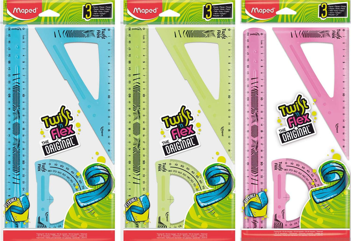 Twist'N Flex 3X Flexible Drawing Ruler Set