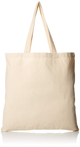(12 Pack) 1 Dozen - Heavy Cotton Canvas Tote Bag (Natural)