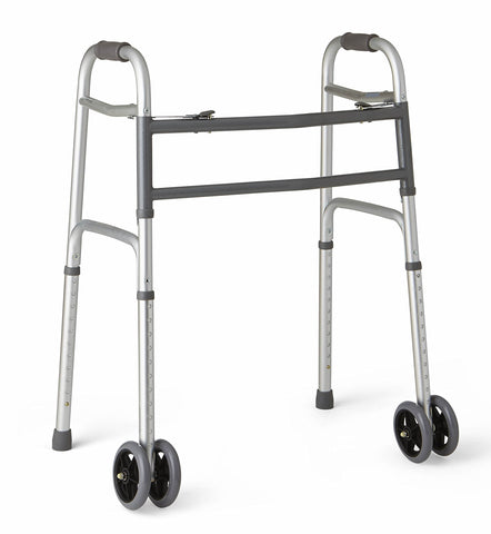 Medline Heavy-Duty Bariatric Folding Walker with 5ÃƒÆ’Ã†â€™Ãƒâ€šÃ‚Â¢ÃƒÆ’Ã‚Â¢ÃƒÂ¢Ã¢â€šÂ¬Ã…Â¡Ãƒâ€šÃ‚Â¬ÃƒÆ’Ã¢â‚¬Å¡Ãƒâ€šÃ‚Â Wheels and Durable Handles, 500 lb. Weight Capacity