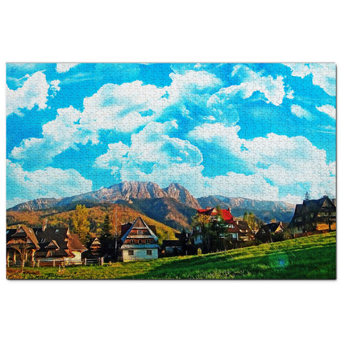Poland Jigsaw Puzzle 1000 Piece Poland Zakopane Puzzle Travel Souvenir Wooden