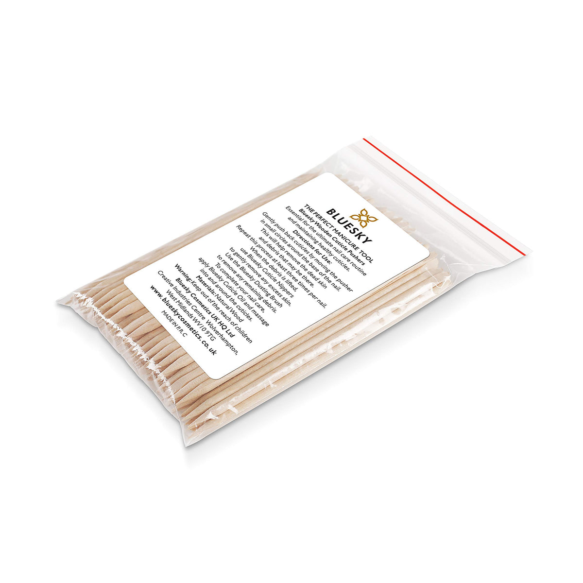 Bluesky Wooden Cuticle Pushers/Orange Wood Sticks - Pack of 100
