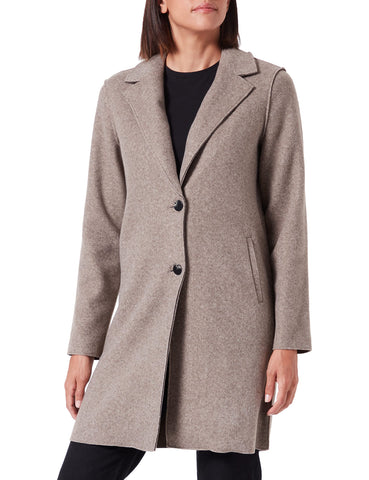 ONLY Women's Onlcarrie Bonded Coat OTW Noos, Caribou Melange, S