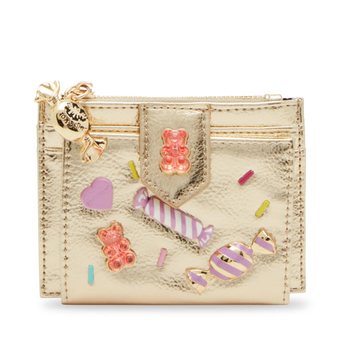 Betsey Johnson Candy Bifold Wallet, Gold