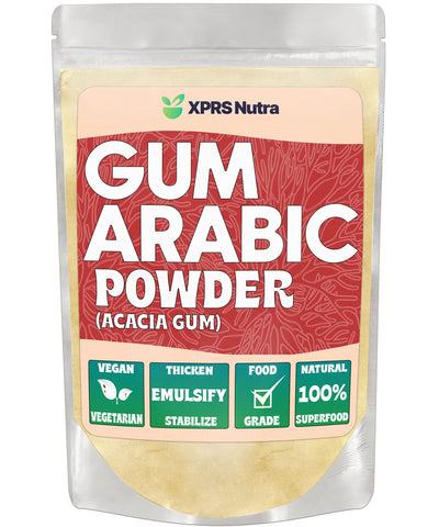 XPRS Nutra Gum Arabic Powder, Premium Acacia Gum Powder, Gum Arabic for Watercolor Paint. Food Grade, Powdered Gum Powder Arabic Gum or Acacia Fiber is Great for Baking and Making Ice Cream Chalk