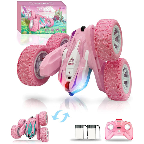 Remote Control Cars,Pink Rc Car for Girls with Unicorn Pattern,4WD 2.4Ghz RC Stunt Car:360ÃƒÆ’Ã¢â‚¬Å¡Ãƒâ€šÃ‚Â° Flips/180ÃƒÆ’Ã¢â‚¬Å¡Ãƒâ€šÃ‚Â° Rotation/Lights,Girls Toys Age 3,4,5,6,7,8,9,Unicorn Gifts for Girls,Girls Toys Birthday Presents