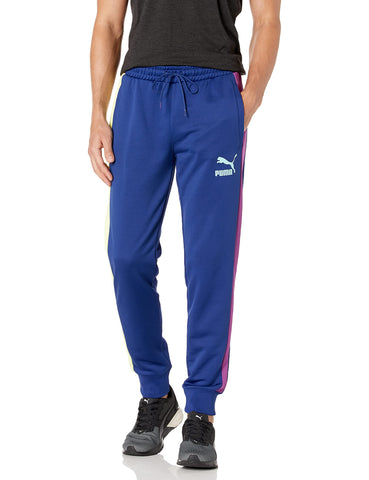 PUMA mens Iconic T7 Track Pants, Elektro Blue, Medium US