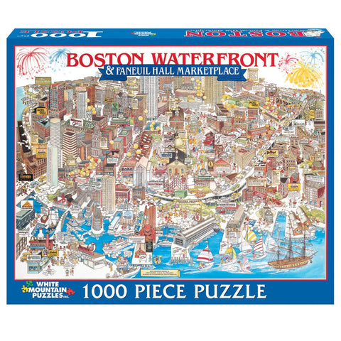 White Mountain Puzzles Boston Waterfront - 1000 Piece Jigsaw Puzzle