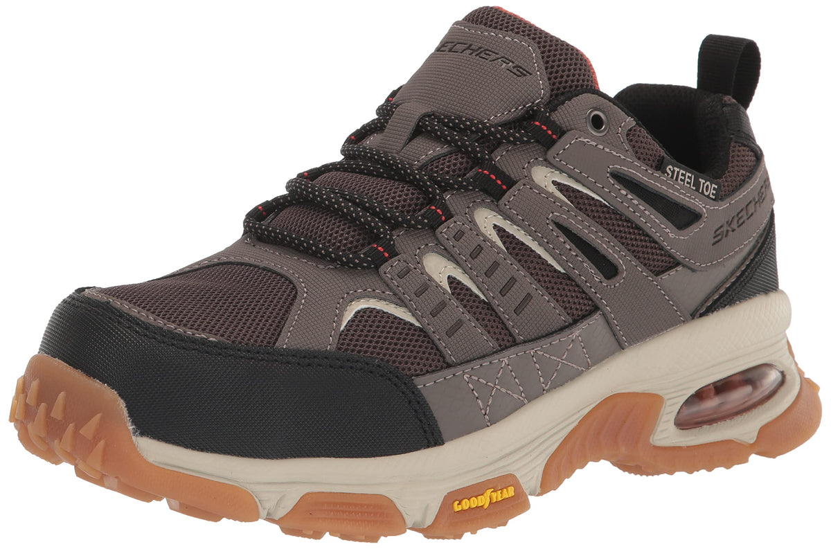 Skechers Men's Skech-air Envoy St-Arcket Construction Shoe, Taupe/Black, 9.5 Wide