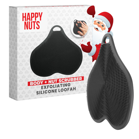 HAPPY NUTS Silicone Body Scrubber, Exfoliating Body Scrubber for Sensitive Skin, Sustainable Shower Scrubber for Body, Silicone Body Brush for Showering (1 Pack, Scrubber)