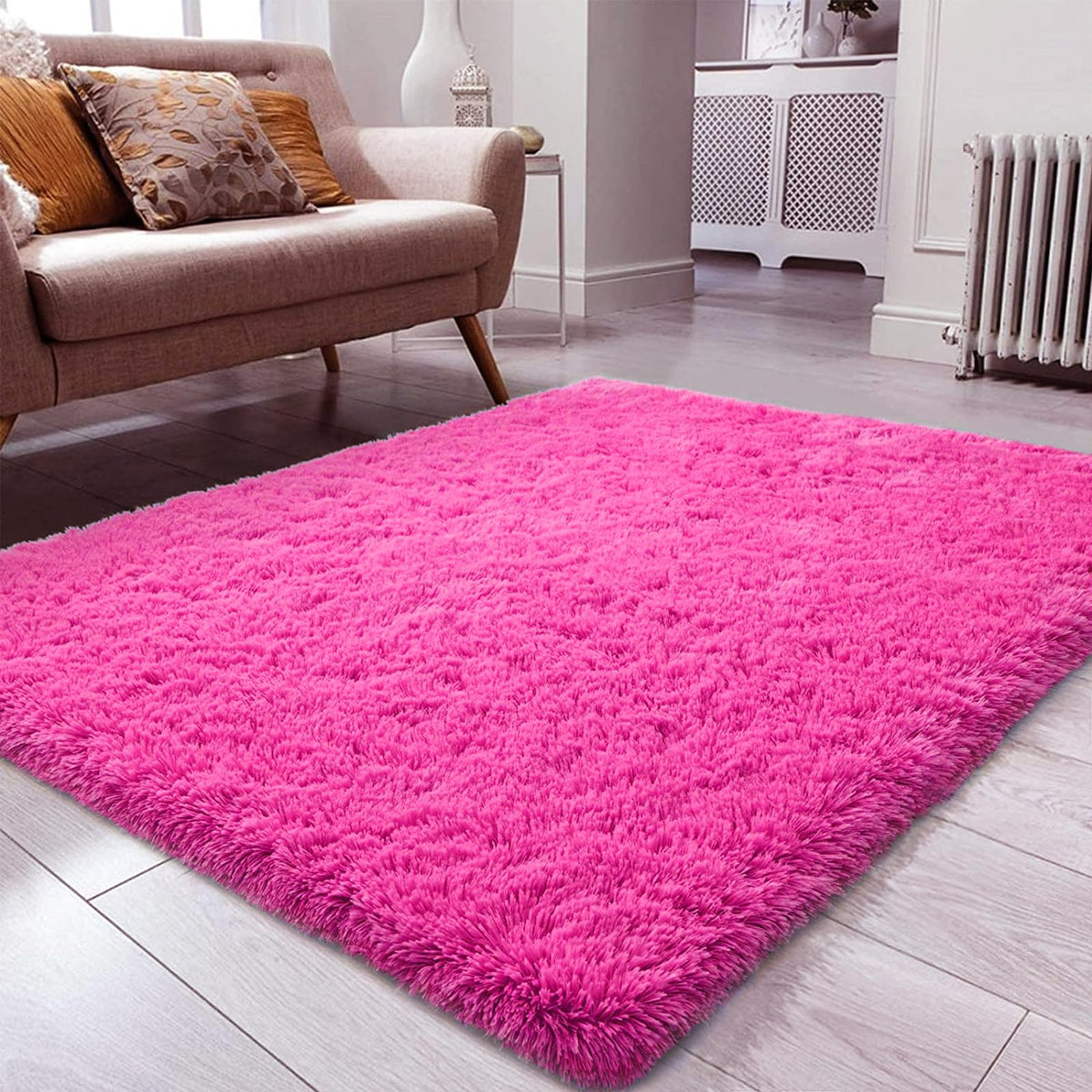 Ompaa Fluffy Area Rugs Super Soft Fluffy Rug for Bedroom Living Room 90 x 150 cm Large Plush Rug for Playroom Kids Room Classroom Dining Room Decoration Floor Rug