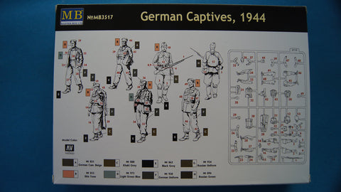 Master Box German Captives 1944 (5 and 1 Russian Soldier) Figure Model Building Kits (1:35 Scale)