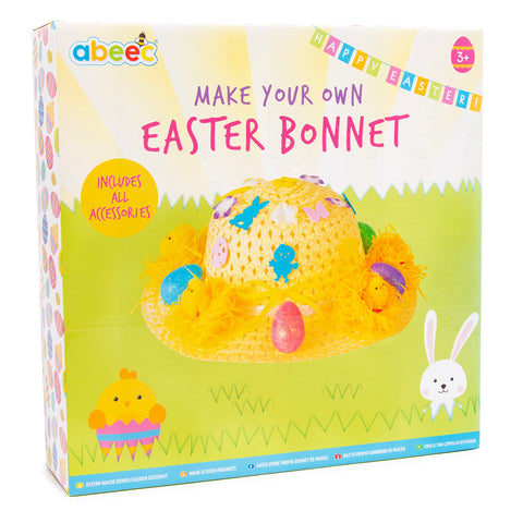 abeec Make Your Own Easter Bonnet - Easter Crafts for Kids - Easter Gifts for Kids - Easter Bonnet Decorations Kit - Easter Bonnet Hat Included with Easter Bonnet Crafts to Decorate