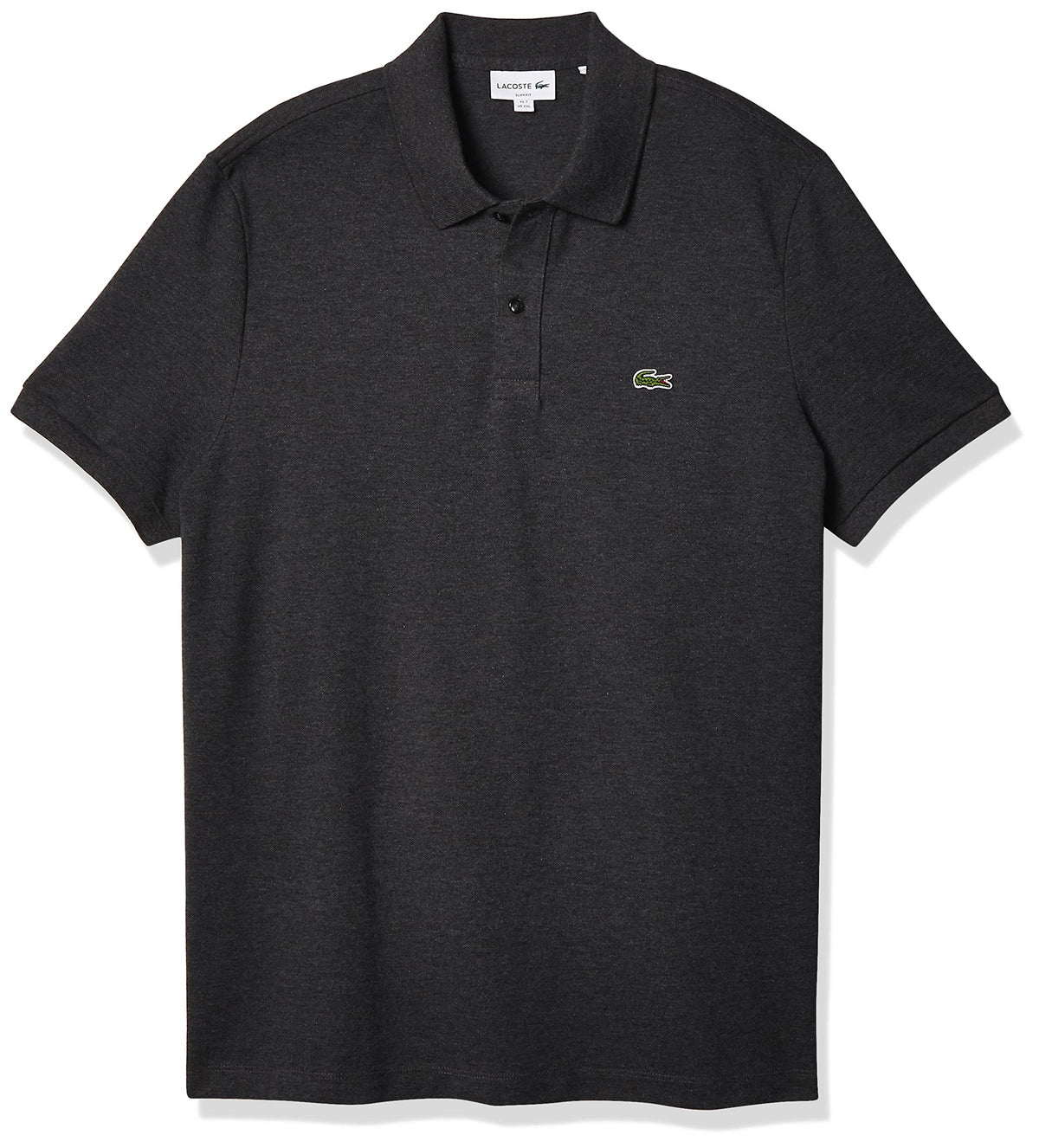 Lacoste Mens Men's Short Sleeve Classic Pique Polo Shirt, Urban Grey Heathered, Small