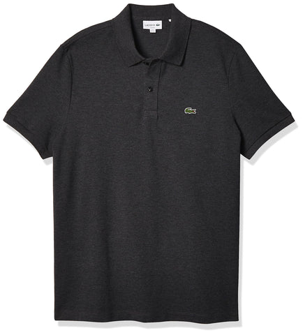 Lacoste Mens Men's Short Sleeve Classic Pique Polo Shirt, Urban Grey Heathered, Small