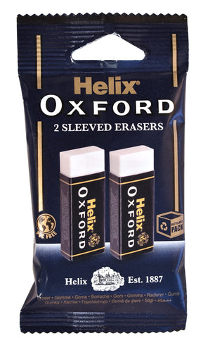 Helix Oxford Twin Pack of Erasers, Oxford Blue, Large
