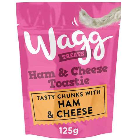 Wagg Dog Treats Ham & Cheese Toastie Dog Treats 125g, pack of 7