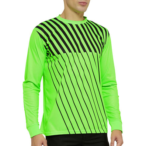 TopTie Long Sleeve Soccer Goalkeeper Jersey with Sponge Protector for Adult Youth, Arm Padded Goalie Shirt-L