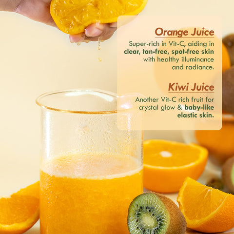 Nat Habit Fresh Orange Kiwi Vit-C Face Gel, Oil Free Moisturizer with Vit-C for Skin Brightening - 80 gm Each (Pack of 2)