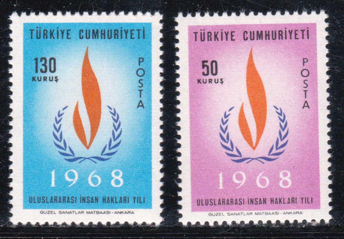 International Year of Human Rights Turkey Postage Stamps