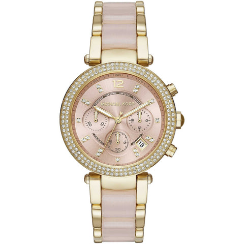 Michael Kors Women's 39.00mm Quartz Watch with Rose Analogue dial and Multicolour Strap MK6326