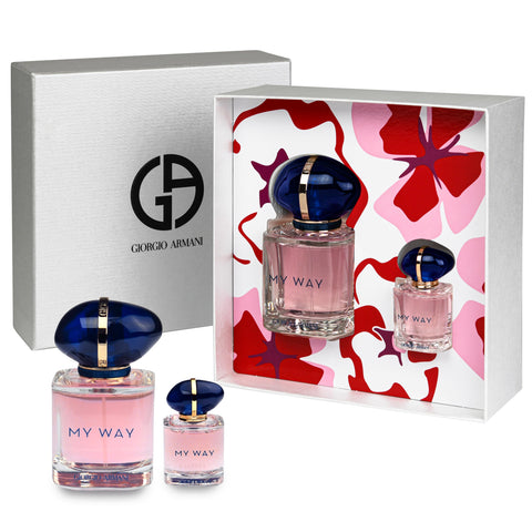 GIORGIO ARMANI My Way Eau de Parfum Gift Set for Women - Includes 1 oz EDP My Way Spray and 0.24 oz Mini My Way EDP Spray