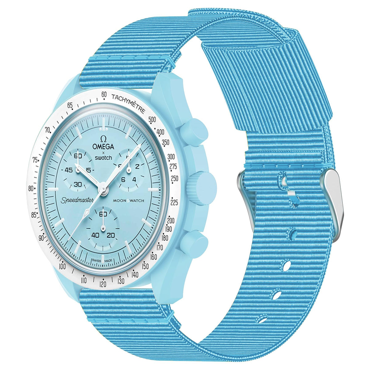 20mm Wear-Resistant Nylon Watch Band for Omega X Swatch Moonswatch Speedmaster, Compatible with Omega Moonswatch Nylon Watch Strap Quick Release Straps Replacement for Women Men