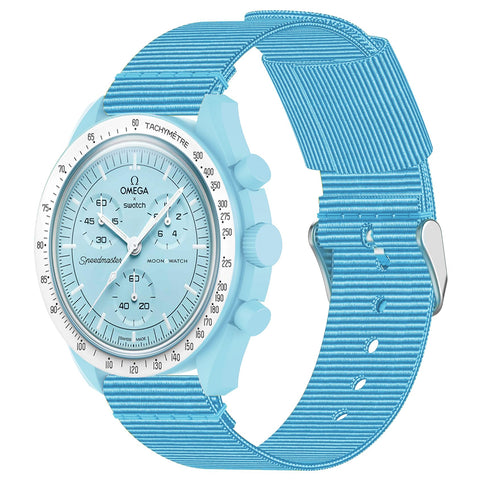 20mm Wear-Resistant Nylon Watch Band for Omega X Swatch Moonswatch Speedmaster, Compatible with Omega Moonswatch Nylon Watch Strap Quick Release Straps Replacement for Women Men