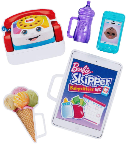 Barbie Babysitters Inc. Doll, Blonde with Phone and Baby Bottle, for 3 to 7 Year Olds