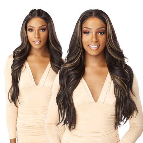 Sensationnel What Lace 13x6 Wigs - BRAELYN synthetic wig Cloud 9 with preplucked hairline - Whatlace BRAELYN (BALAYAGEMOCHA)