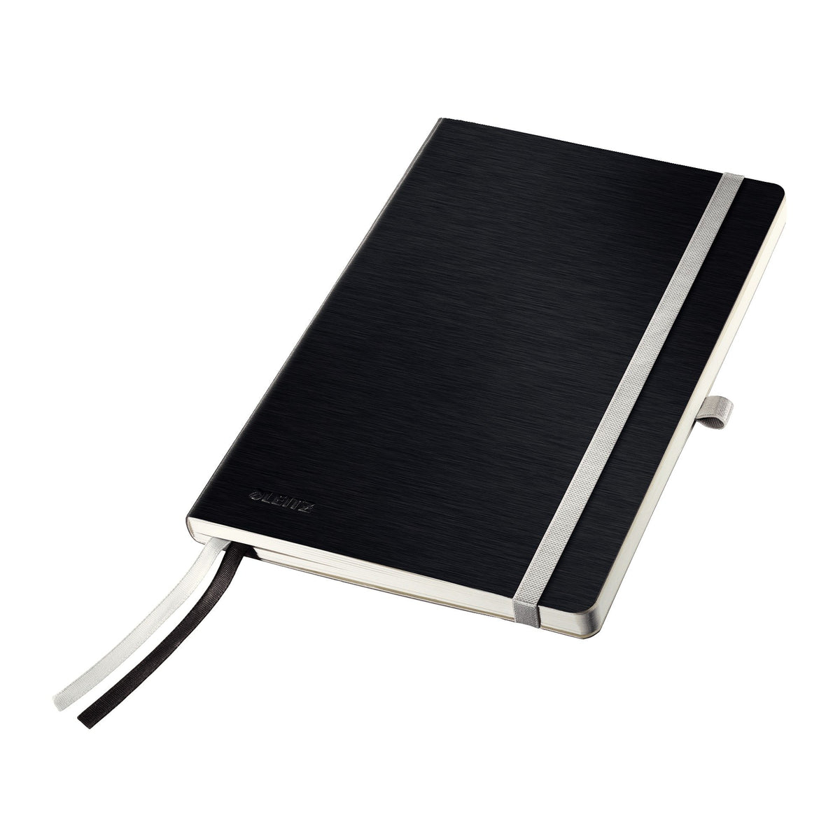 Leitz A5 Soft Cover Notebook, Satin Black (80 Sheets Ruled, with 2 Bookmarks, 100 gsm Ivory Paper, Style Range)