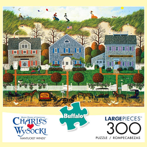 Buffalo Games - Charles Wysocki - Nantucket Winds - 300 Large Piece Jigsaw Puzzle, Green