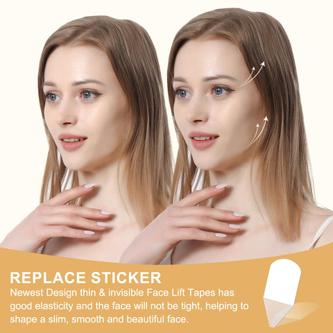 Face Lift Tapes, Invisible Facial Lifting Stickers, (4pcs bands, 20pcs tapes) Face Rescue Instant Correcting Strips Anti-Wrinkles V-face Lifting Facial Skin