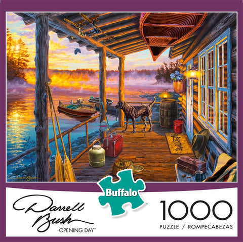 Buffalo Games - Darrell Bush - Opening Day - 1000 Piece Jigsaw Puzzle, Brown