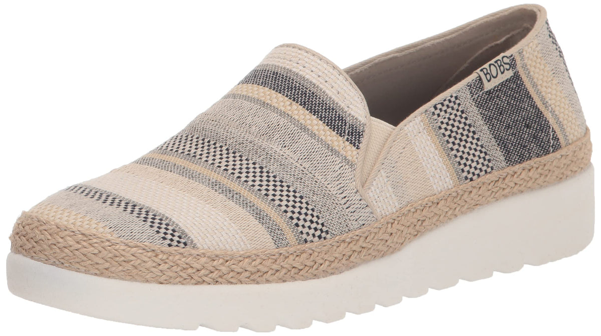 Skechers BOBS Women's Flexpadrille Hi-Serene Height Platform, Navy Multi, 10