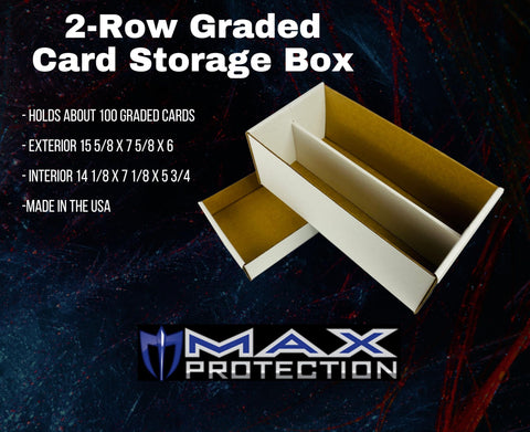 (10) Graded Shoe 2-Row Cardboard Storage Boxes - Baseball, Football, Basketball, Hockey, Nascar, Sportscards, Gaming & Trading Cards Collecting Supplies by MAX PRO - GSB