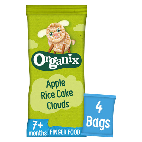 Organix Apple Rice Cake Clouds 7+ Months 4 x 18g (72g)
