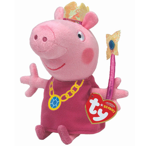 TY Beanies Buddy 10" Plush Peppa Pig Princess Peppa