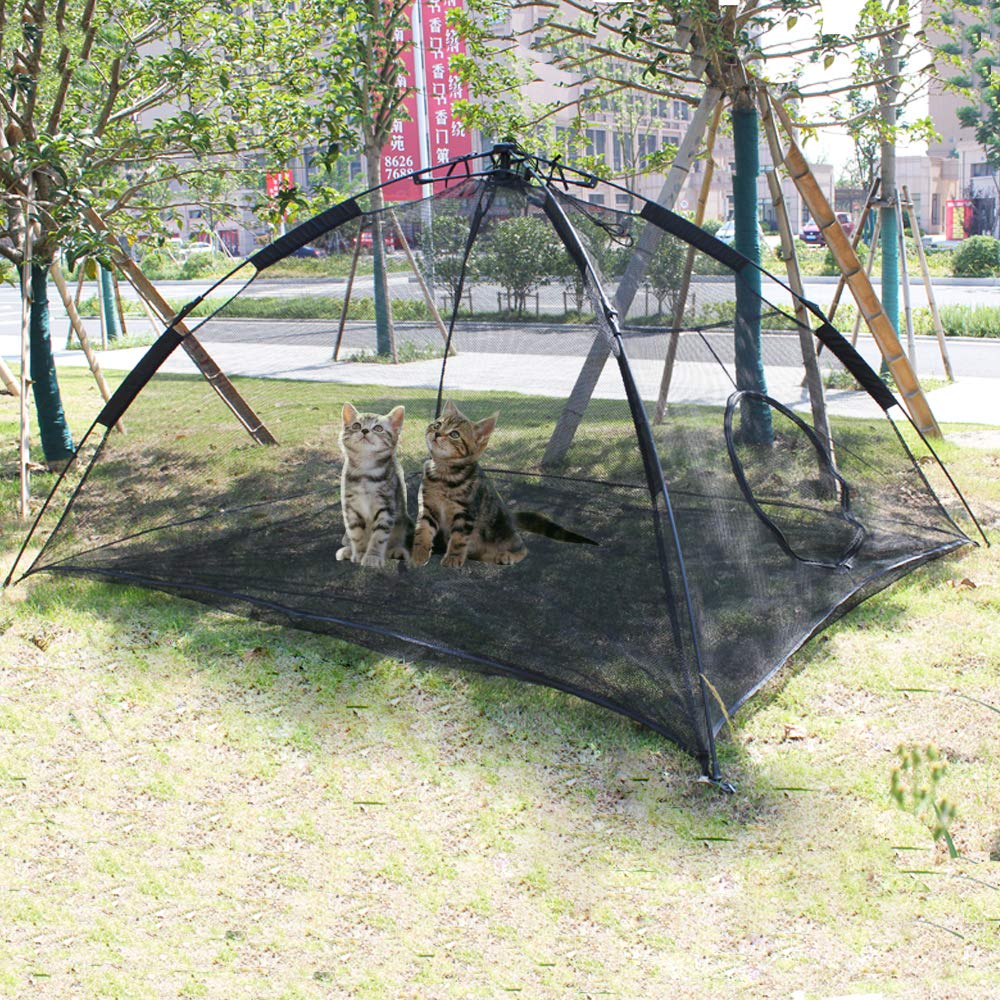 HI SUYI Portable Large Pop Up Pet Cat Tents Enclosures For Outside Patio