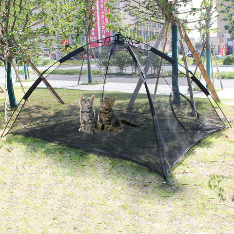 HI SUYI Portable Large Pop Up Pet Cat Tents Enclosures For Outside Patio